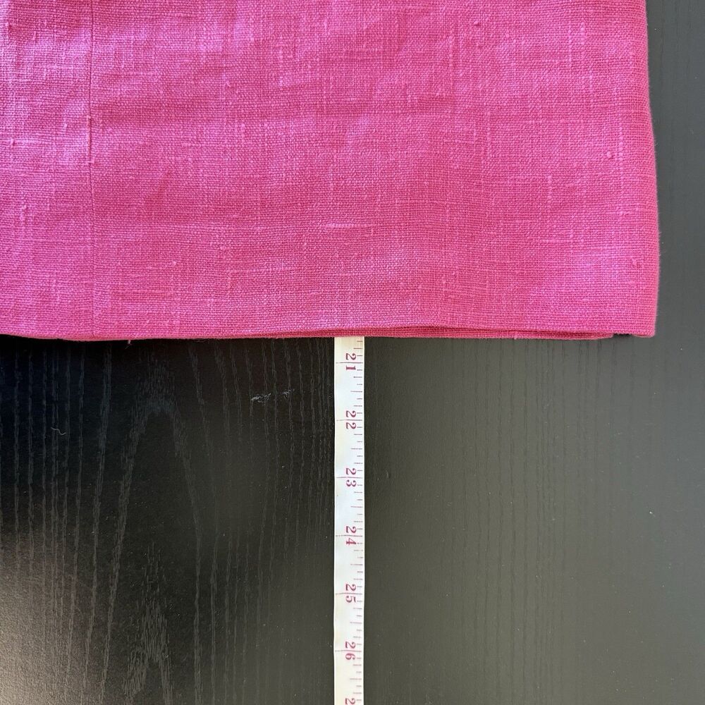 Harve Bernard Vintage Sz 10P Pure Linen Pink Structured Crop Tank Top Barbiecore - Picture 10 of 11